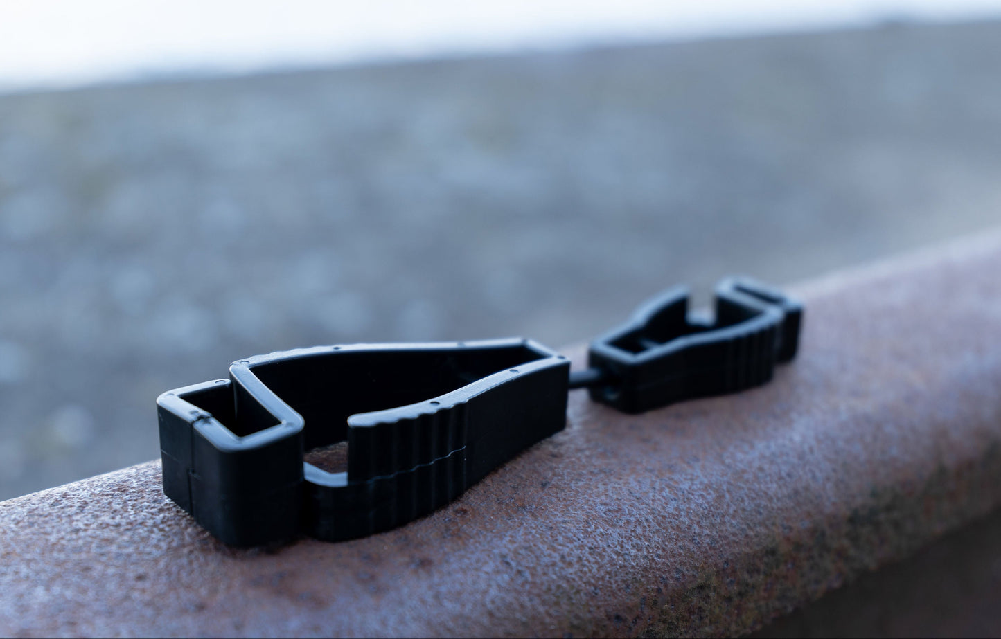 Pack of 3 - Black Plastic Glove Clips