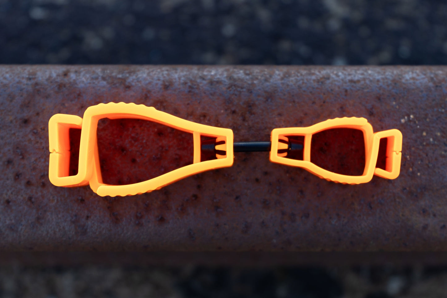 Pack of 3 - Orange Plastic Glove Clips