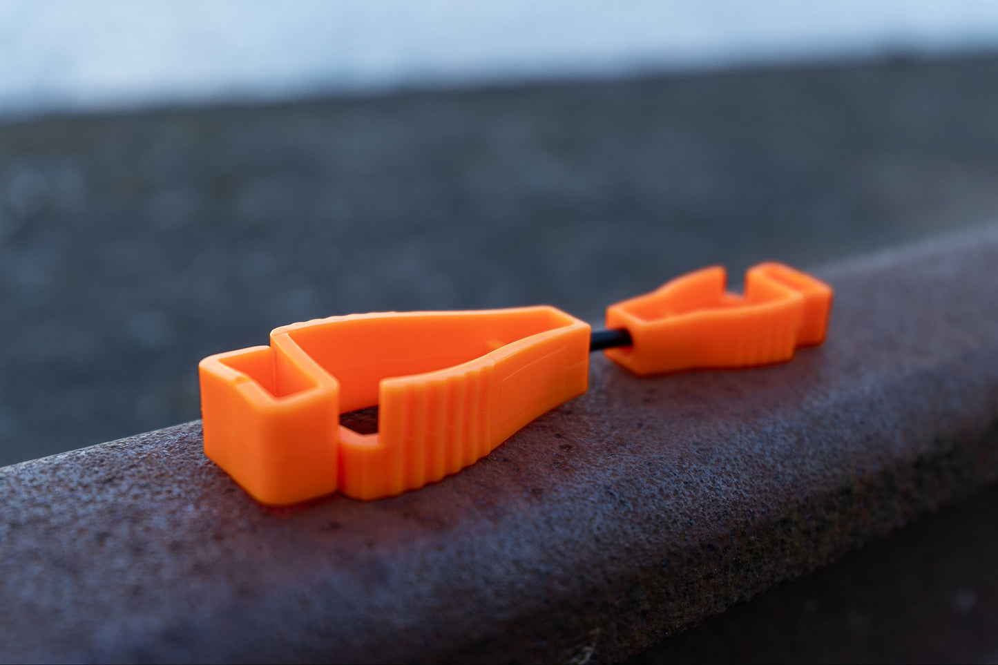 Pack of 3 - Orange Plastic Glove Clips