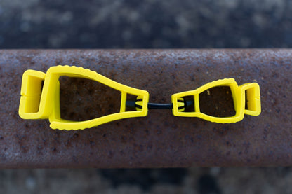 Pack of 3 - Yellow Plastic Glove Clips