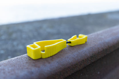 Pack of 3 - Yellow Plastic Glove Clips