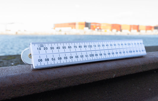 1m White Folding Ruler